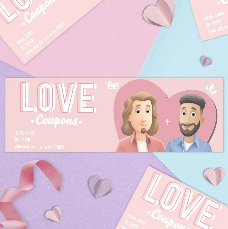 same-sex personalised valentine gift