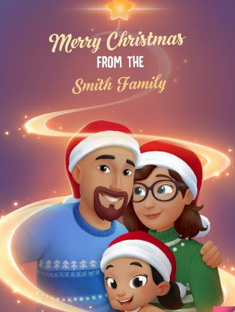 Hooray Heroes' personalised Christmas greeting card.